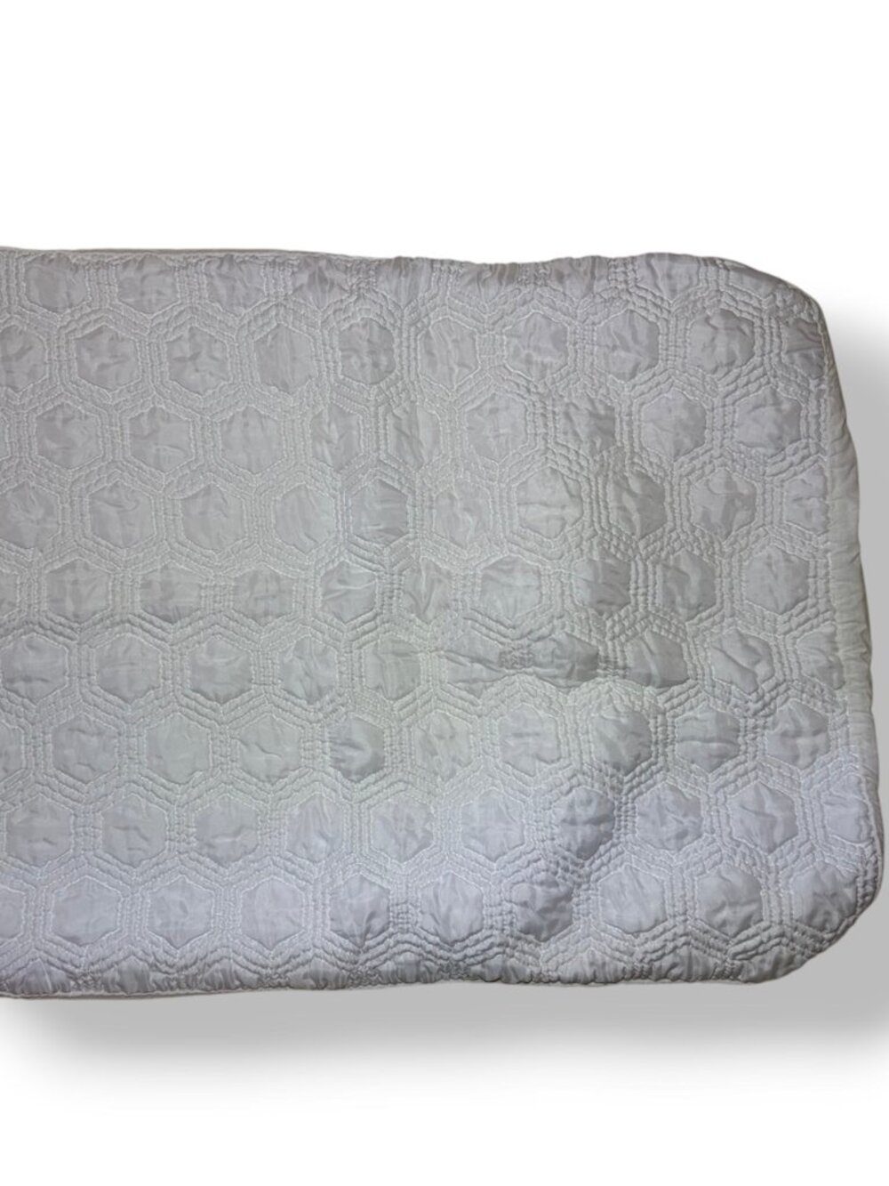 White Quilted Pillow Cover Standard Size